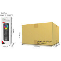 MiBOXER – 4-zónový dotykový RGB/CCT ovládač typ C5 - dosah 30m -  s magnetickým nástenným držiakom