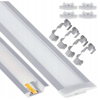 BERGE LED eloxovaný hliníkový profil zapustený 2m - sada