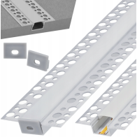 BERGE LED hliníkový profil zapustený 1m - sada