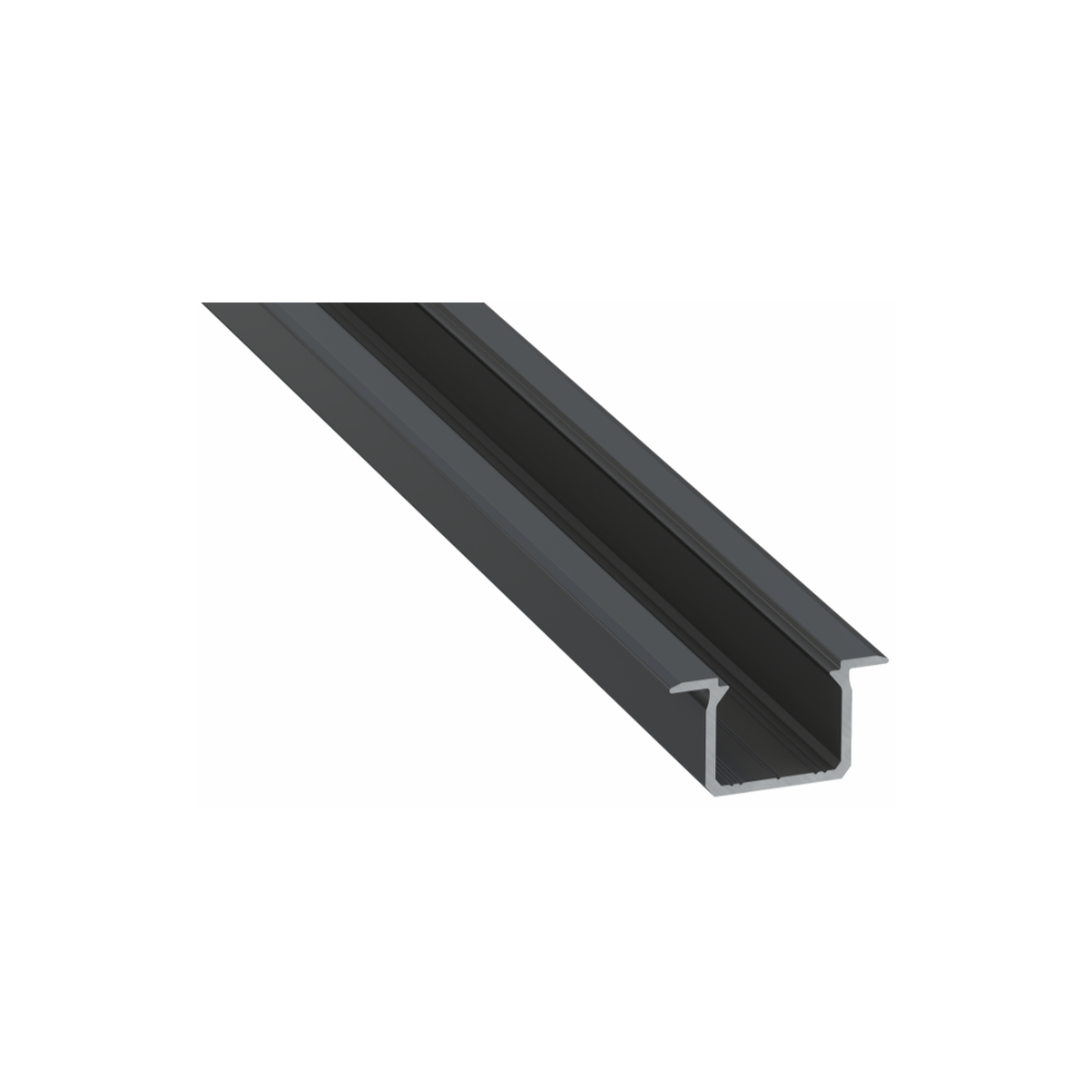 Led-Labs LED profil LUMINES typ U čierny elox 1m