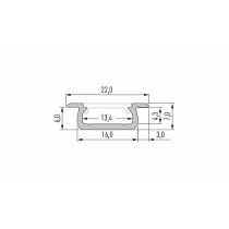 Led-Labs LED profil LUMINES typ Z čierny elox 2,02m