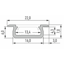 Led-Labs LED profil LUMINES typ Z surový 3m