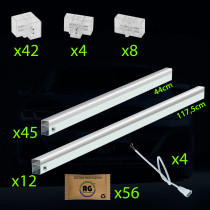 BERGE LED stropné svietidlo Hexagon IP44 - 520W - 110 lm/W - 243 x 485cm - studená biela