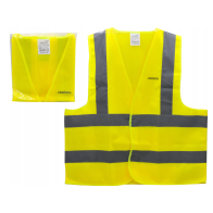 CROWNMAN Žltá reflexná výstražná vesta, BOZP L CE