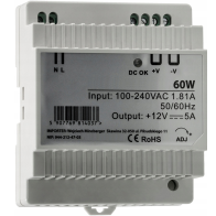 BERGE LED zdroj na DIN lištu 12V - 60W - 5A