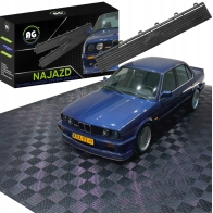 BERGE Okrajový hrot pre modulárnu dosku 40x40x1, 8cm - čierny