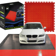 BERGE Stavebnicová garážová doska PC 50x50x0, 6cm - červená