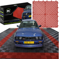 BERGE Stavebnicová garážová doska PP 40x40x1, 8cm - červená