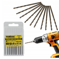 CROWNMAN Súprava 10 ks kobaltových vrtákov M35 HSS 5% - 2mm