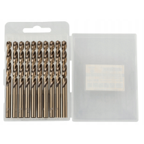 CROWNMAN Súprava 10 ks kobaltových vrtákov M35 HSS 5% - 3mm