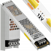 BERGE Tenký LED zdroj 12V - 200W - 16,67A - IP20