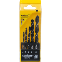 CROWNMAN Súprava 5 ks vrtákov do dreva 4-10 mm