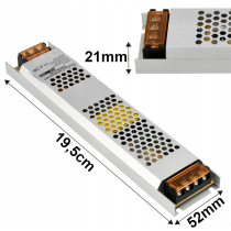 BERGE Tenký LED zdroj 12V - 200W - 16,67A - IP20