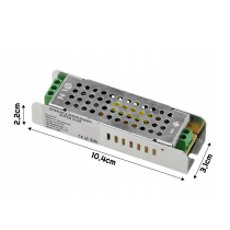 BERGE Tenký napájací zdroj - 12V - 36W - 3A - IP20