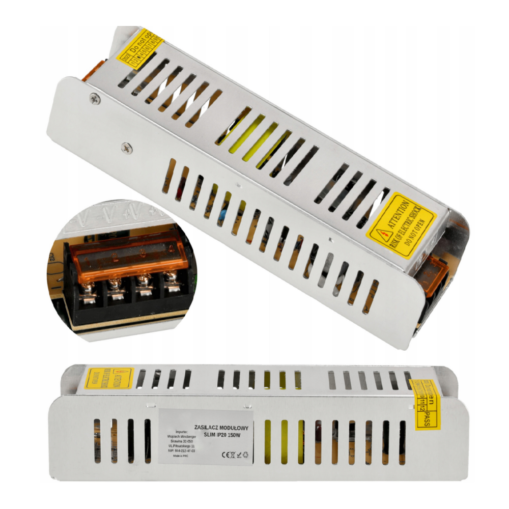 BERGE Tenký modulárny LED zdroj 12V - 150W - 12,5A - IP20