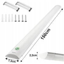 BERGE Prisadená LED lampa 150cm - 50W - 5000lm - IP20 - 4500K