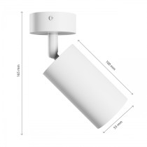 SPECTRUM LED - SQUALLA VARIOSA ROUND - nástenné svietidlo GU10 IP20 Ø55x100x16SPECTRUM LED - 5mm 250V - Biele