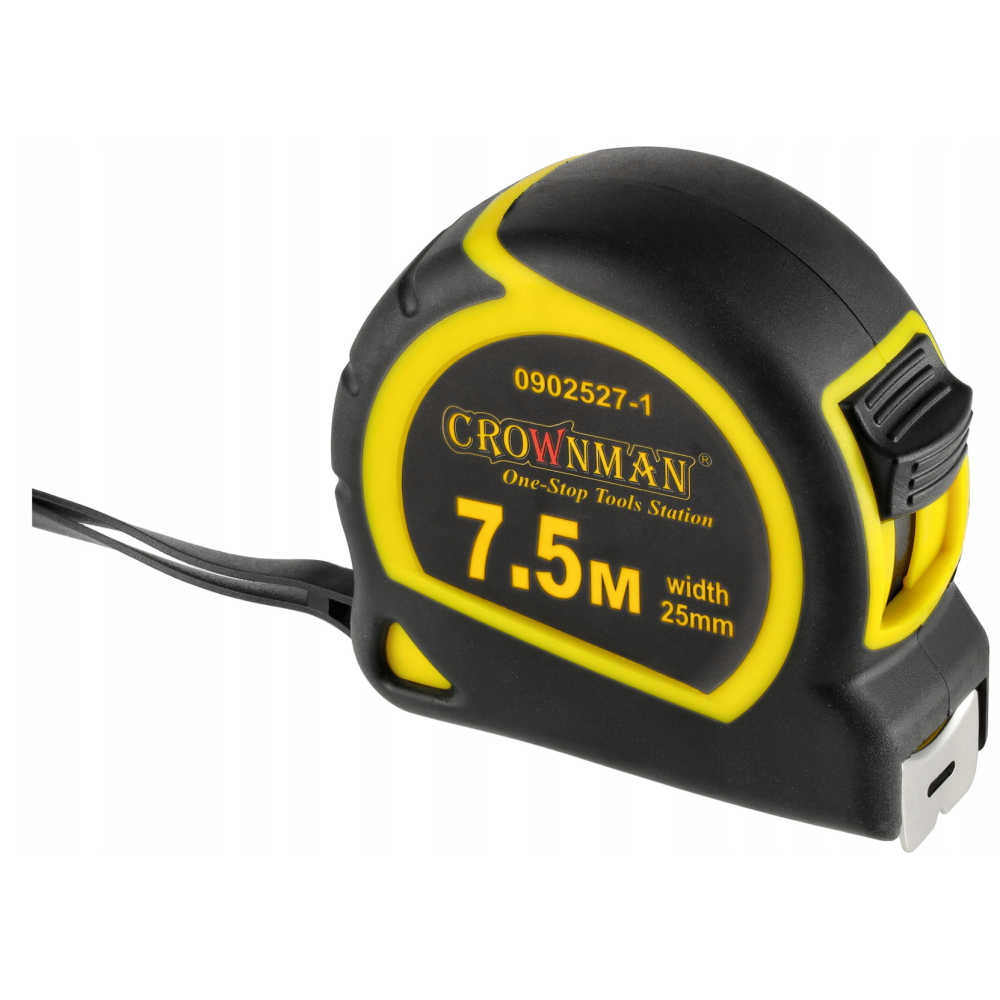 CROWNMAN Zvinovací meter / zvinovací meter so zámkom, pravítko 7,5 M 25mm