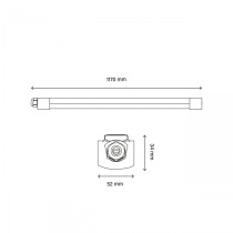 SPECTRUM LED - LIMEA MINI II 1200- 36W hermetické svietidlo IP65 1170x52x34mm 230V Neutrálna biela / 4000°K - Biele