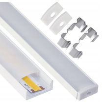 BERGE LED hliníkový profil 1m biely prisadený - sada