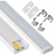 BERGE LED hliníkový profil 2m biely prisadený - sada
