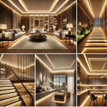 BERGE LED hliníkový profil 2m biely prisadený - sada