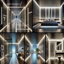 BERGE LED hliníkový profil 2m biely prisadený - sada