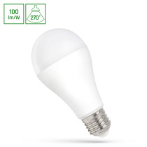 SPECTRUM LED - ŽiarovkaALU - 15W - 1500lm - 270° - 230V - Teplá biela / 3000°K - GLS A65 E-27