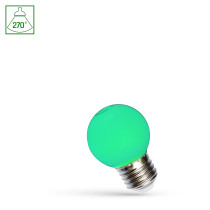 SPECTRUM LED - Žiarovka- 1W - 270° - 230V - Zelená - PCV G45 E-27
