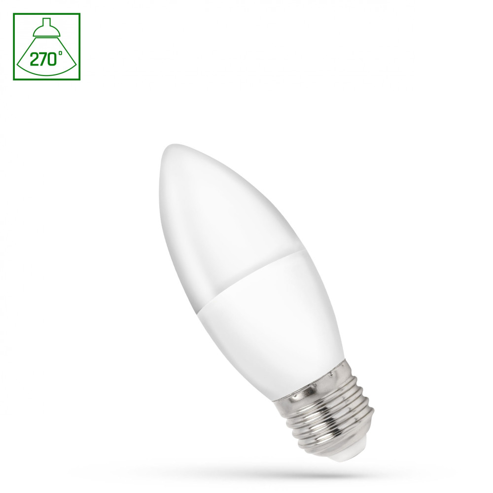 SPECTRUM LED - Žiarovka - 1W - 90lm - 270° - 230V - Neutrálna biela / 4000°K - C37 E-27