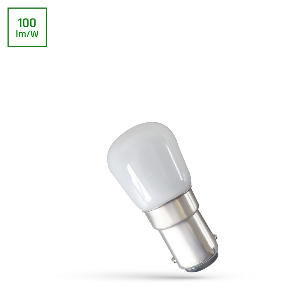 SPECTRUM - Žiarovka- 1,5W - 150lm - 120° - 230V - Studená biela / 6000°K - T26 BA15D
