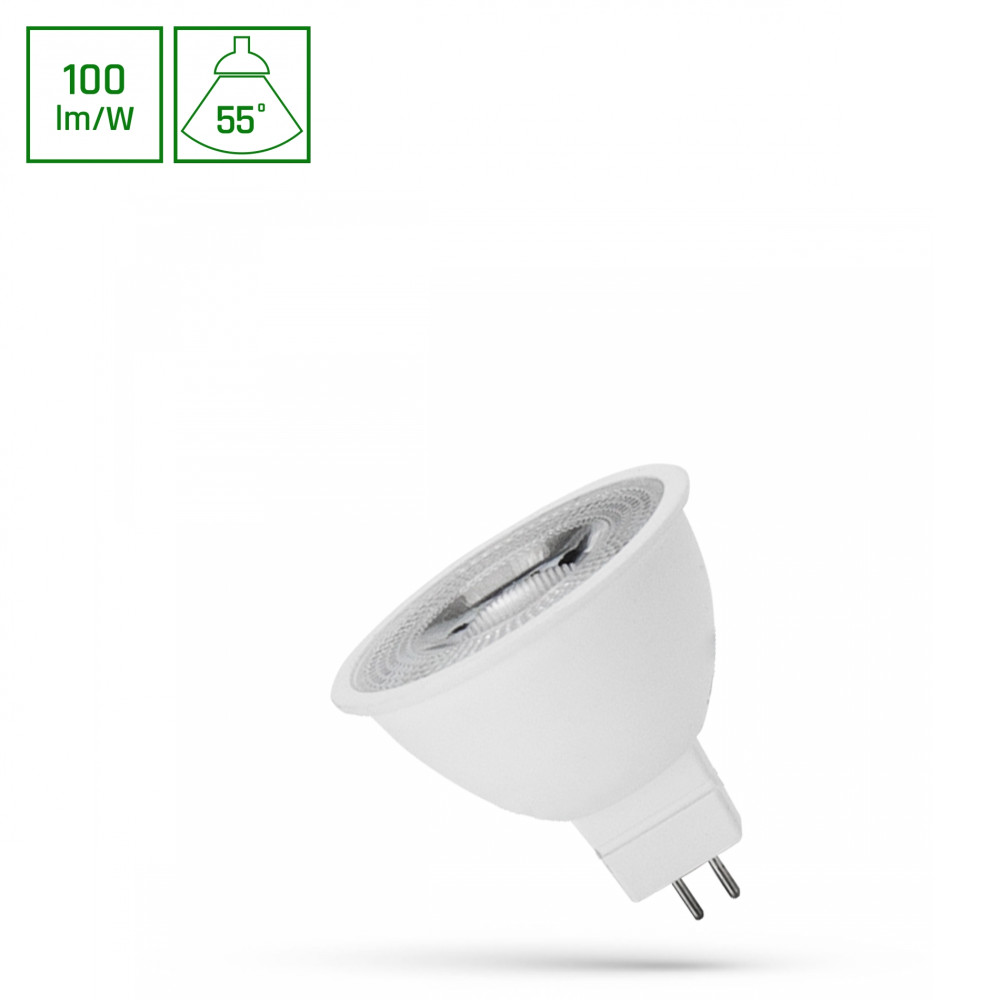 SPECTRUM - Žiarovka- 4W - SMD - 400lm - 55° s optikou - 12V - Studená biela / 6000°K - MR16