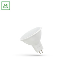 SPECTRUM - ŽiarovkaMILKY - 4W - SMD - 420lm - 110° - 12V - Studená biela / 6000°K - MR16