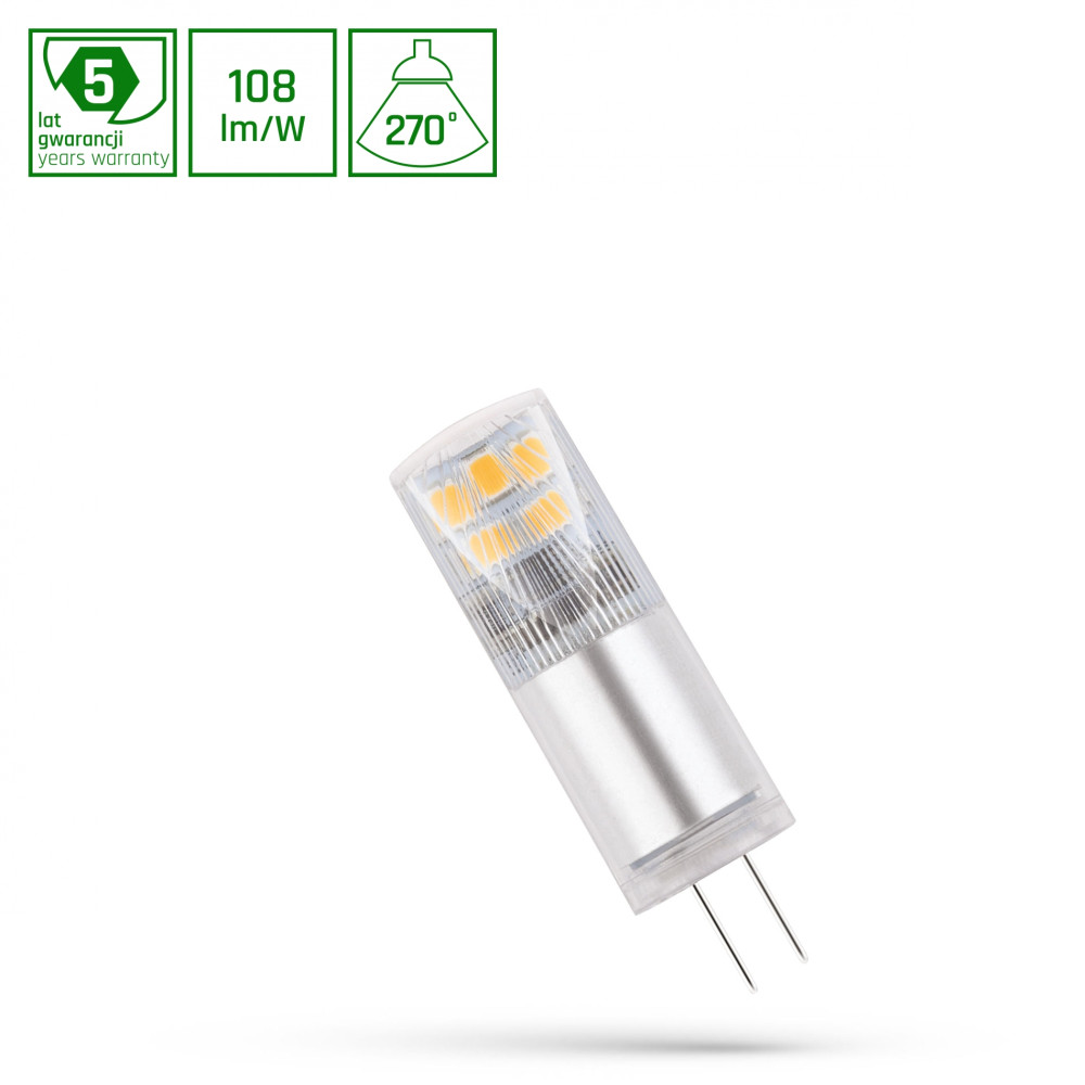 SPECTRUM LED - ŽiarovkaPREMIUM - 2,5W - 270lm - 270° - Ø13x45mm - 12V - Teplá biela / 3000°K - G4 / Záruka 5 rokov