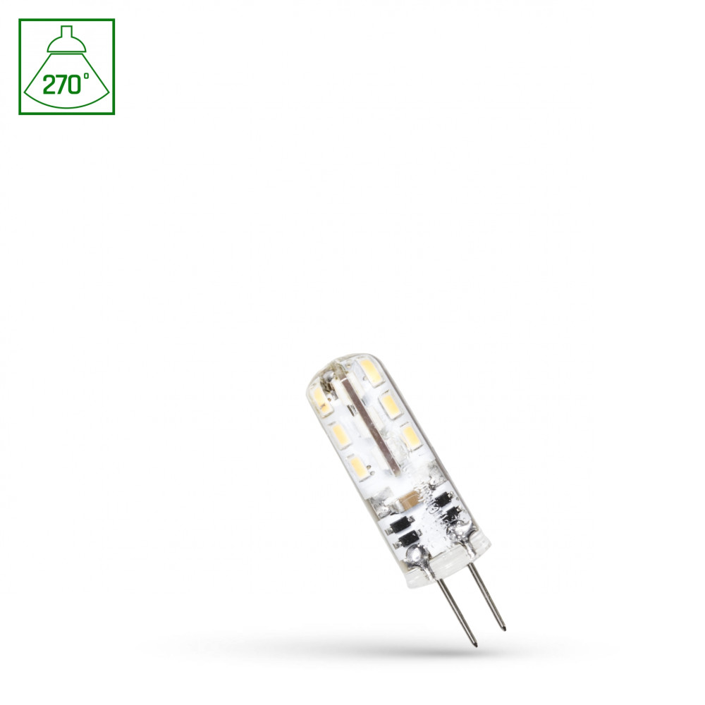 SPECTRUM - ŽiarovkaCOLUMN - 1,5W - 110lm - 270° - Ø9,5x36mm - 12V - Studená biela / 6000°K - G4
