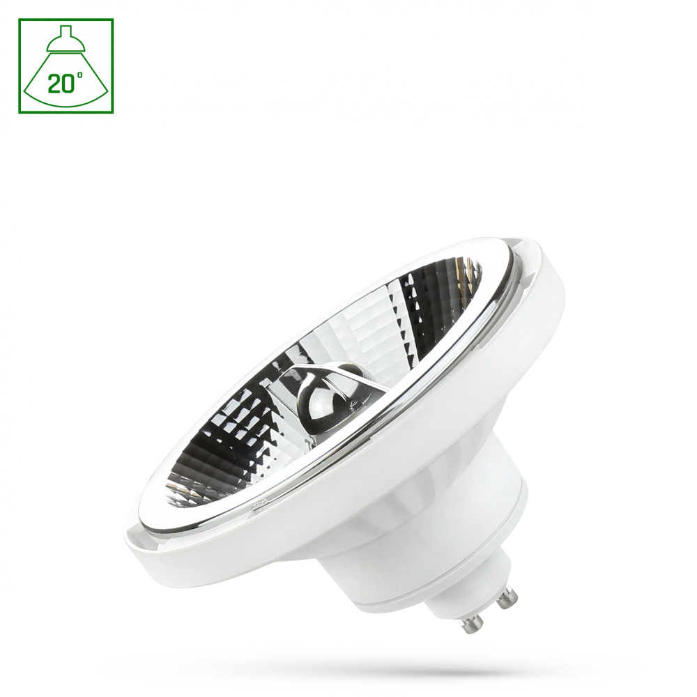 SPECTRUM LED - Stmievateľná ŽiarovkaSMD 10W - 950lm - 20° - 230V - Teplá biela / 3000°K - AR111 GU10