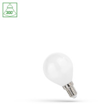 SPECTRUM LED - ŽiarovkaMILKY - 1W - 90lm - 300° - 230V - Teplá biela / 2700°K - COG G45 E-14
