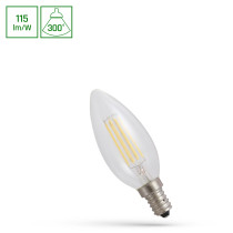 SPECTRUM LED - ŽiarovkaCLEAR - 4W - 460lm - 300° - 230V - Neutrálna biela / 4000°K - COG C35 E-14