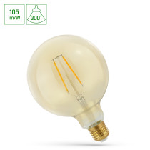 SPECTRUM LED - ŽiarovkaRETROSHINE - 2W - 230lm - 300° - 230V - Teplá biela / 2400°K - GLOB COG G125 E-27