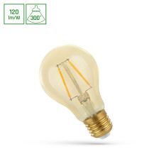 SPECTRUM - ŽiarovkaRETROSHINE - 2W - 240lm - 300° - 230V - Teplá biela / 2400°K - GLS COG A60 E-27