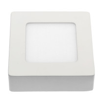 SPECTRUM - ALGINE ECO prisadený štvorcový panel 6W IP20 230V Studená biela / 6000°K - Biely rám