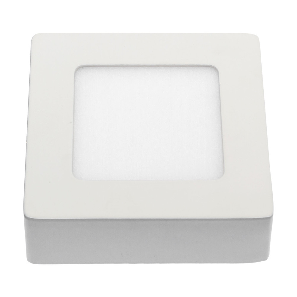 SPECTRUM - ALGINE ECO prisadený štvorcový panel 6W IP20 230V Studená biela / 6000°K - Biely rám
