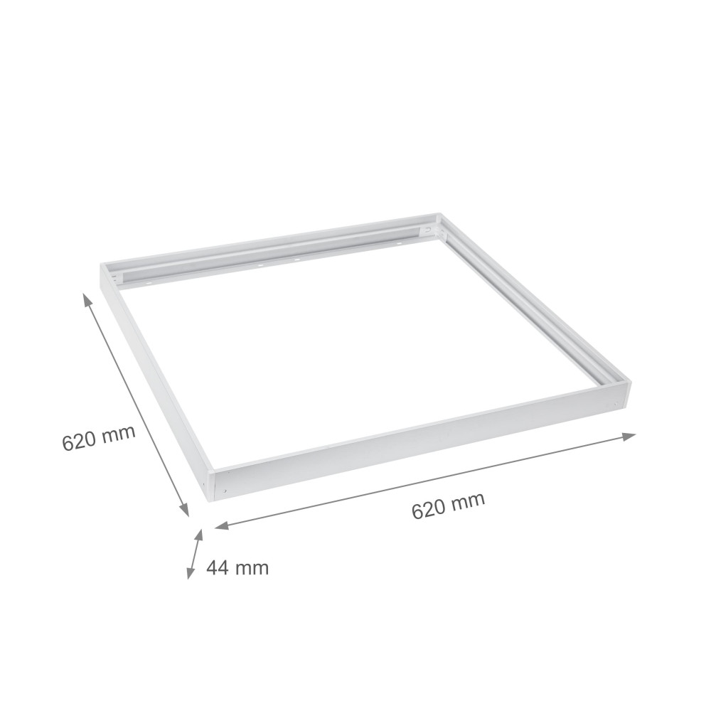 SPECTRUM LED - montážny rámček na povrch pre LED panel - ALGINE 625x625x43mm - Biely