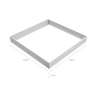 SPECTRUM - montážny rámček na povrch pre LED panel - ALGINE BACKLIGHT 600x600x70mm - Biely