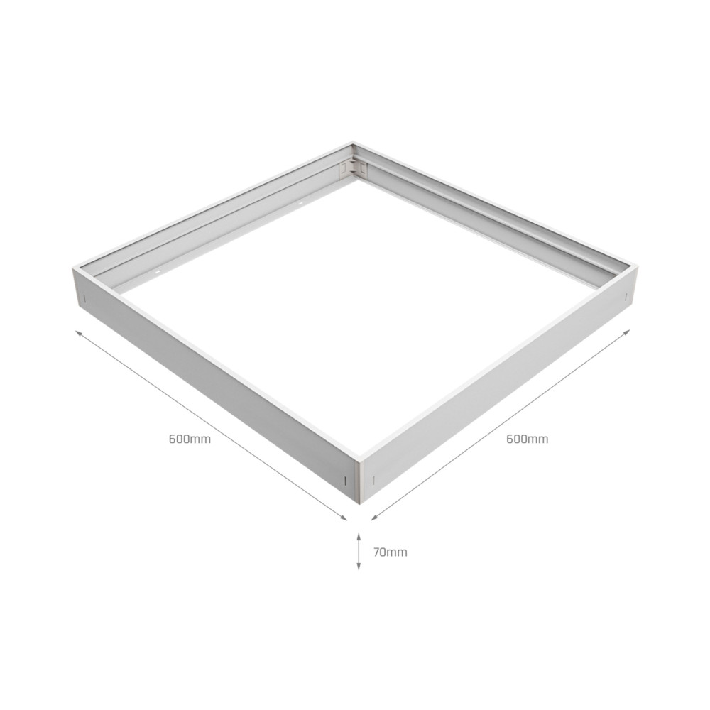 SPECTRUM - montážny rámček na povrch pre LED panel - ALGINE BACKLIGHT 600x600x70mm - Biely