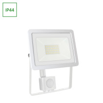 SPECTRUM LED - NOCTIS LUX 2 - 30W reflektor IP44 230V Neutrálna biela / 4000°K - Biely / so senzorom pohybu