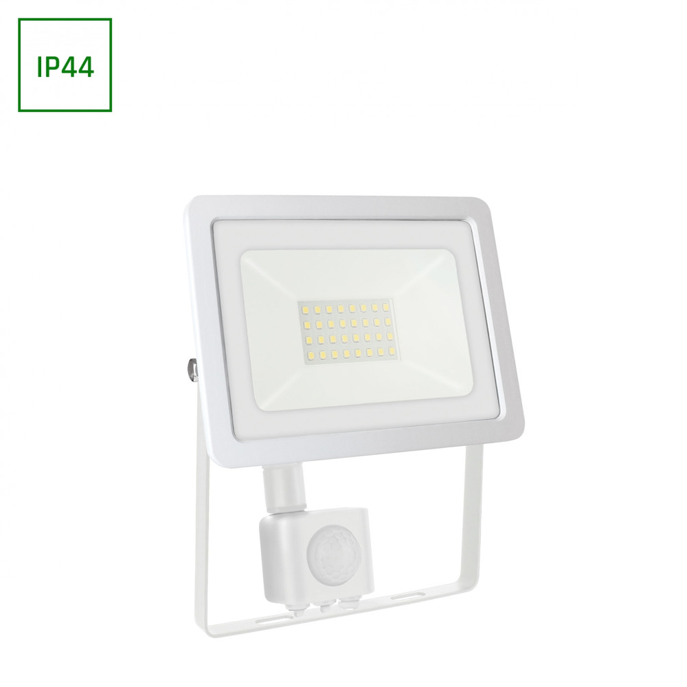 SPECTRUM LED - NOCTIS LUX 2 - 30W reflektor IP44 230V Neutrálna biela / 4000°K - Biely / so senzorom pohybu