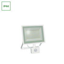 SPECTRUM - NOCTIS LUX 3 - 50W reflektor IP44 230V Neutrálna biela / 4000°K - Biely/ so senzorom pohybu