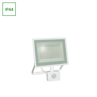 SPECTRUM LED - NOCTIS LUX 3 - 50W reflektor IP44 230V Neutrálna biela / 4000°K - Biely/ so senzorom pohybu
