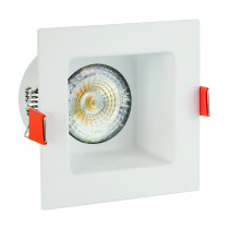 SPECTRUM - FIALE III zapustené štvorcové svietidlo GU10 IP20 95x95x68mm 250V - Biele